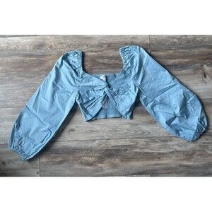 The Drop Marisol Smocked Top Light Blue Size X-Small - NWT